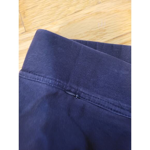 Lands’ End Starfish Crop Pants 3X Plus Size Navy Stretch Cotton Pull-On Comfort - Picture 2 of 7